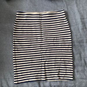 Madewell Striped Pencil Skirt